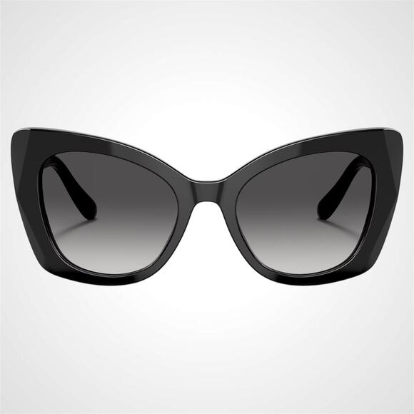 New Dolce & Gabbana Sunglasses Black Gold Butterfly Cat Eye 53-20 - Picture 2 of 6